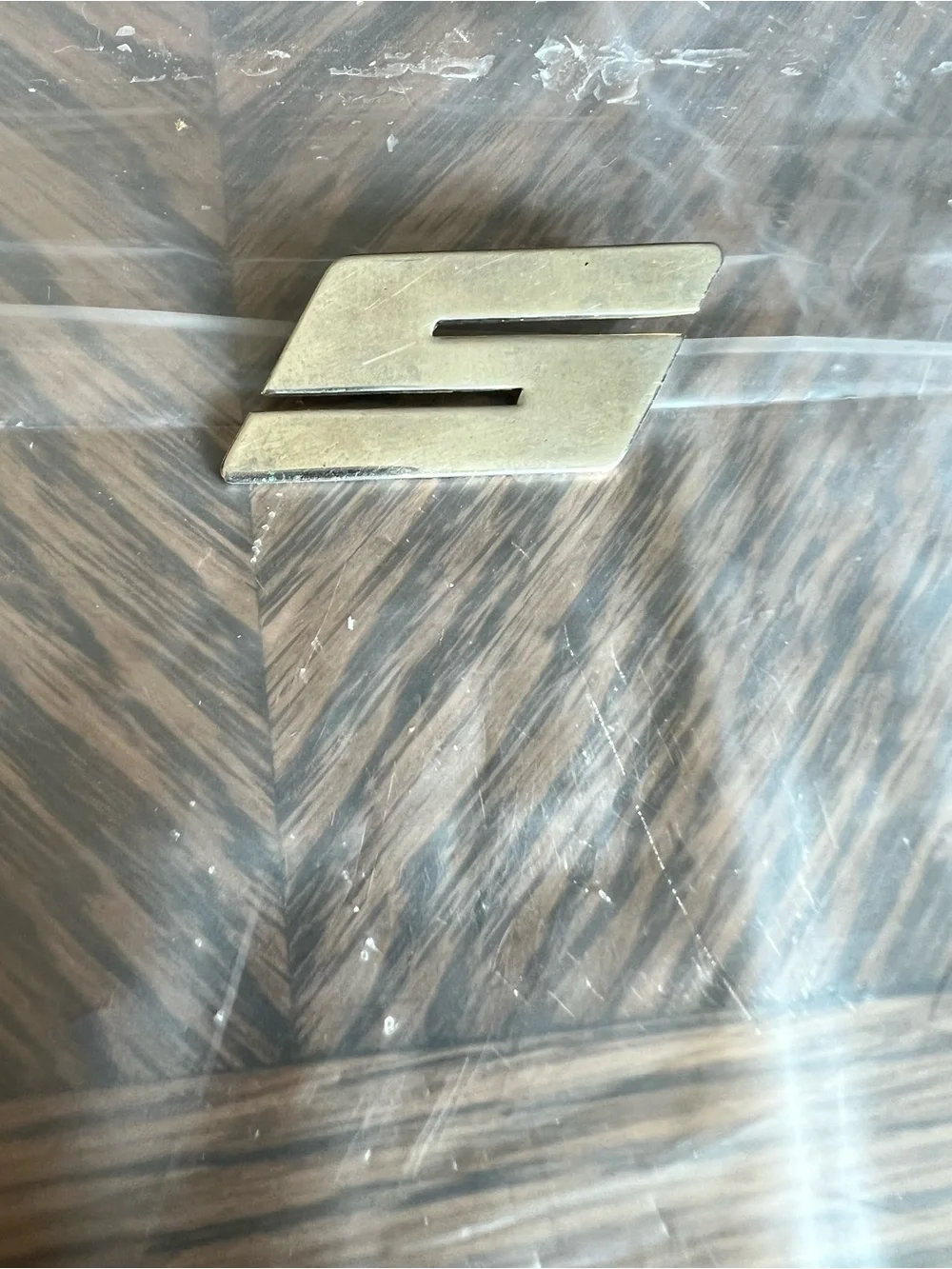 Vintage Silver-Tone Letter S Brooch Pin – Minimalist Geometric Initial Jewelry